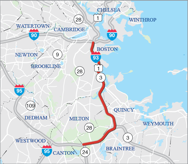 Boston, Milton, and Quincy: Interstate Maintenance and Related Work on Interstate 93